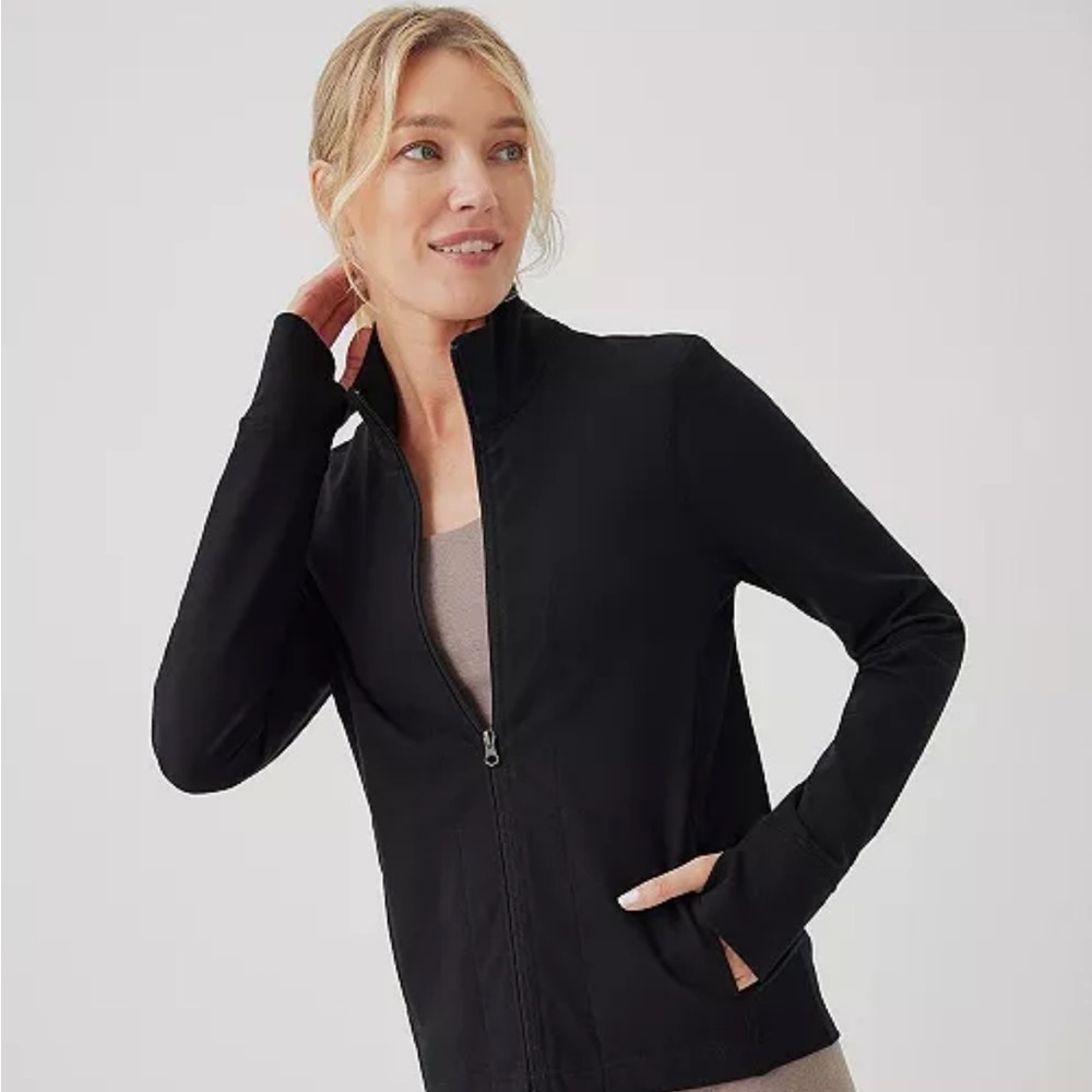 Pact Olive Green Purefit Slim Zip Up Sweatshirt Made With Organic Cotton